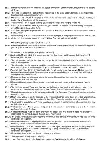 The Ten Commandments - scripture