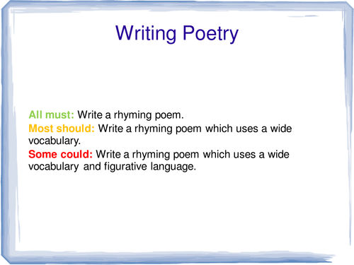 creative writing definition poetry