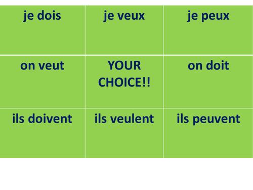 Modal Verbs OX game