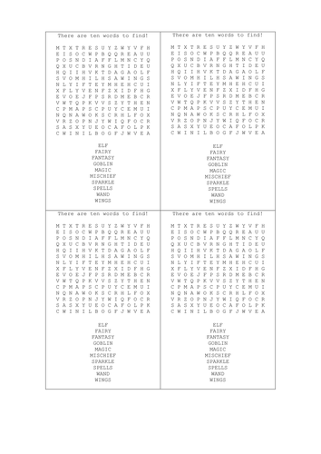 Fairy tale word search