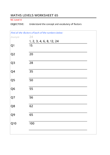 Finding Factors