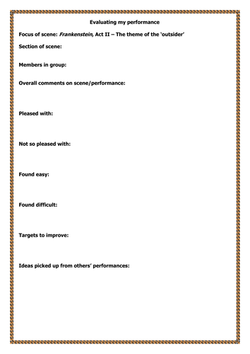 Evaluating S&L performance - Frankenstein