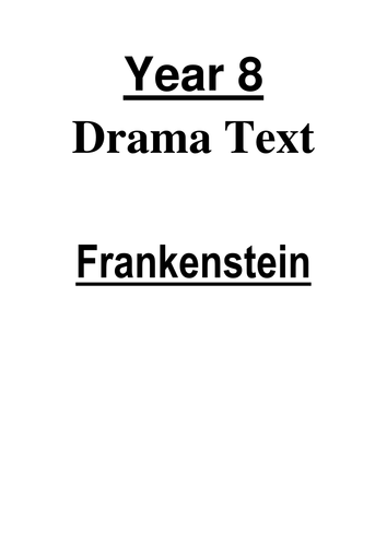 Frankenstein playscript SOW