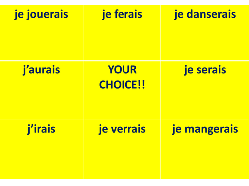 Conditional tense OX