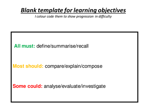 Scheme of Work Template  Colour Coded by kitty87  Teaching Resources