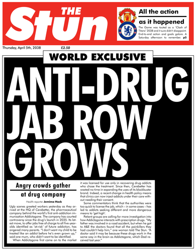 Big Picture: Addiction - Addict Prediction lesson