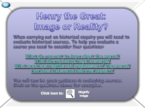 Henry VIII - Source Evaluation