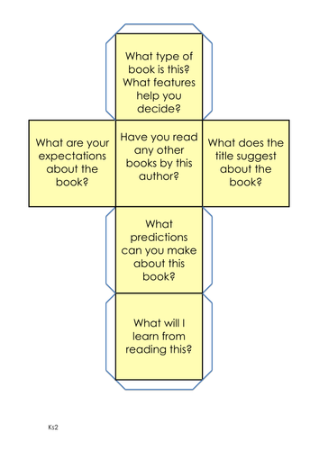 Fiction Reading Question Dice Teaching Resources