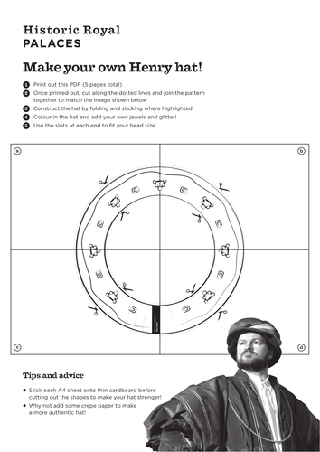 Template for a Henry VIII style hat