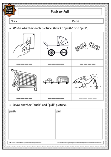 push and pull starter | Teaching Resources