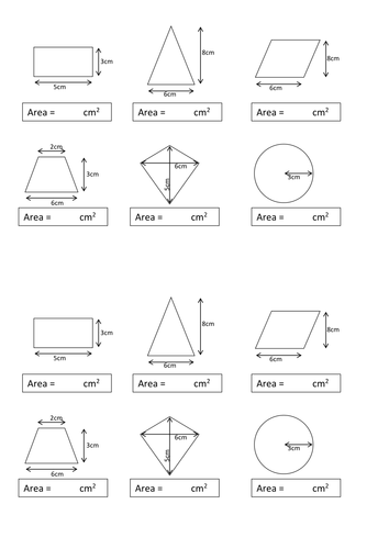 Useful Area formulae