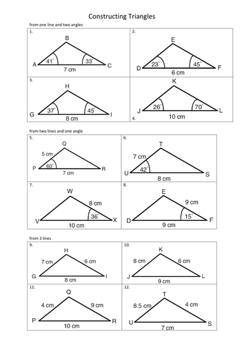 Triangle Constructions