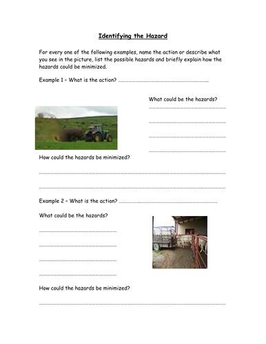 Safety, waste and tools - Identifying the Hazard