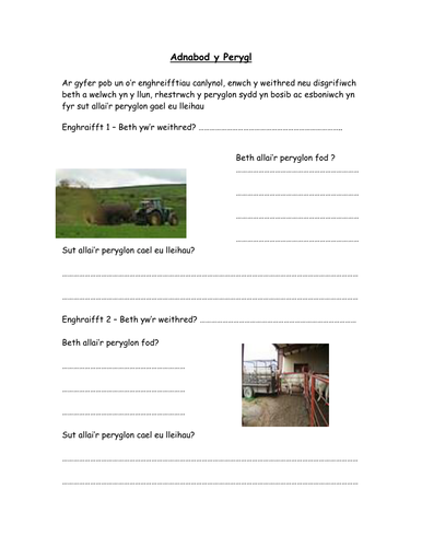 Diogelwch, gwastraff ac offer - Adnabod y perygl