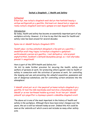 Safety, waste and tools - HASAWA