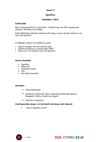 Iechyd Anifeiliaid Fferm - Sgraffinio