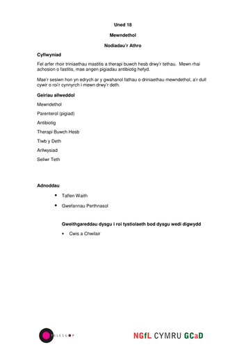 Iechyd Anifeiliaid Fferm - Mewndethol