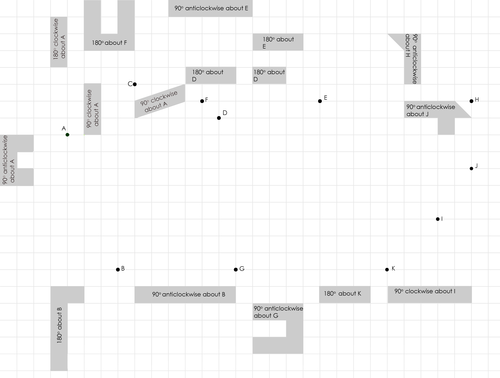 Maths: Transformations - rotations jigsaw