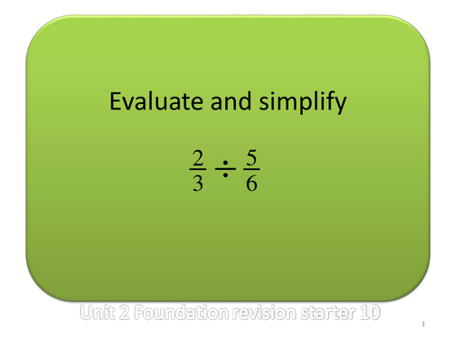 Maths GCSE Foundation Revision powerpoints