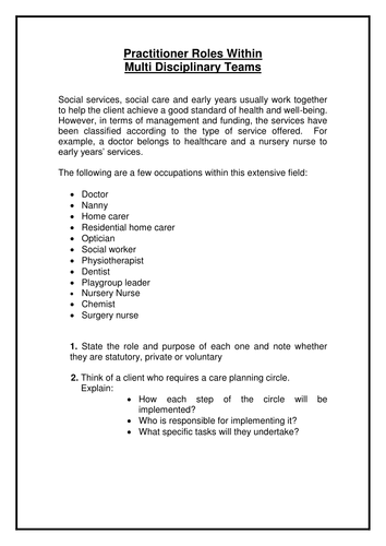 Services - Practitioner Roles