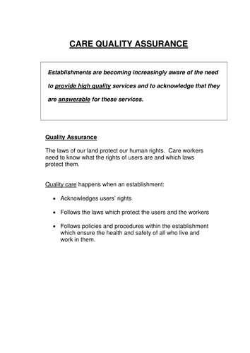 Services - Quality Assurance
