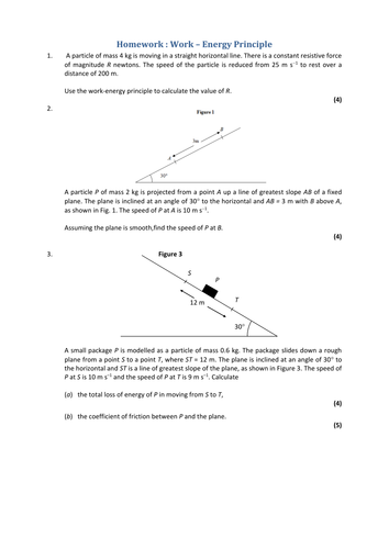 M2 HW Work energy principal