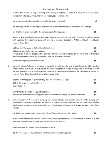 M2 HW Collisions