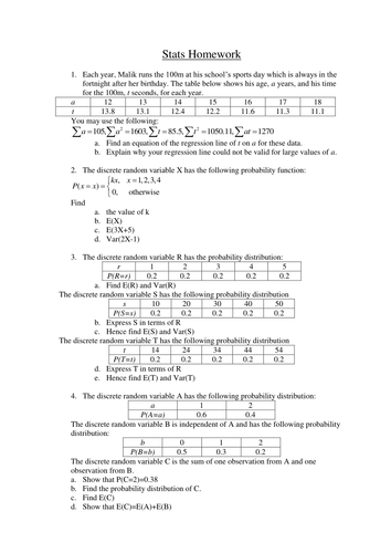 S1 HW DRV & Regression