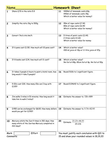 HW best buy, ratio & estimates | Teaching Resources