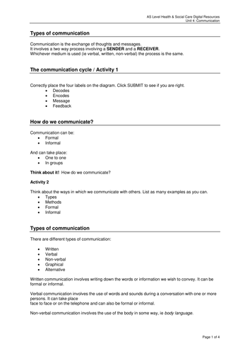 Communication - U4 M1