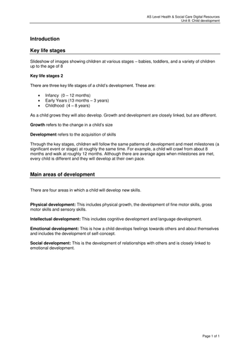 Child Development - U8 M1