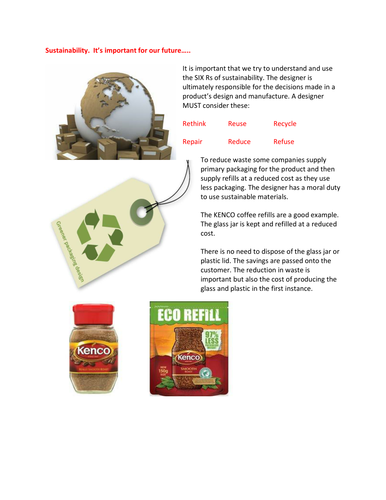 Food Technology - Sustainability Packaging