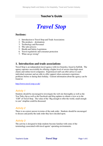 Health & Safety in the Tourism Industry Travel Sto