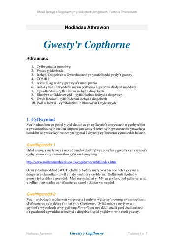 Iechyd a Diogelwch yn y Diwydiant Twristiaeth Hote