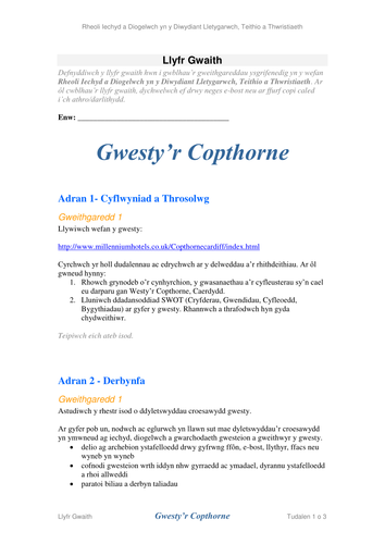 Iechyd a Diogelwch yn y Diwydiant Twristiaeth g 1