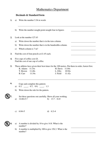 Set 1 Tests for Key Maths textbooks | Teaching Resources