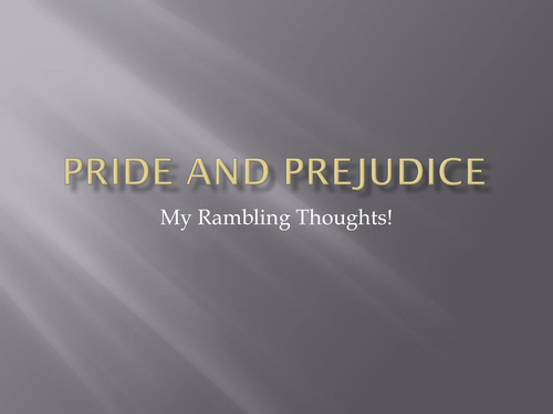 Narrative Voice in Pride and Prejudice