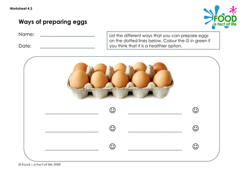 Parts of an Egg Worksheet by foodtechfanatics - UK ...