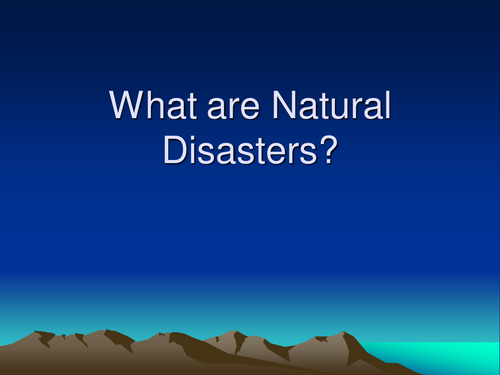 Types of Natural Disasters