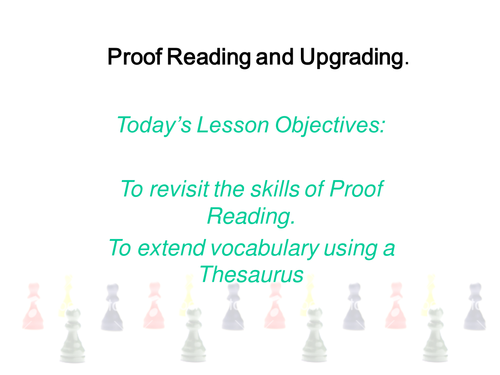 Kinaesthetic proof Reading - level 4