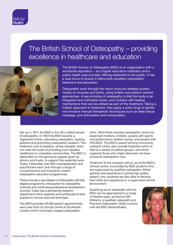 The British School of Osteopathy Case Study