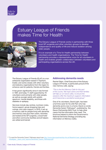 Estuary League of Friends Volunteers Case Study