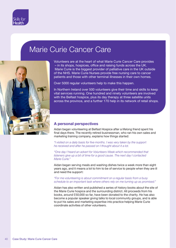 Marie Curie Voluntary Workforce Case Study