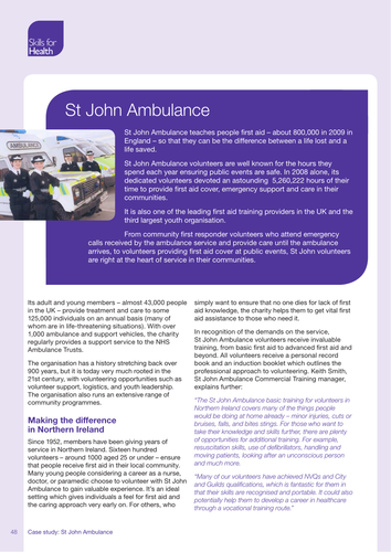 St John Ambulance Volunteering Case Study