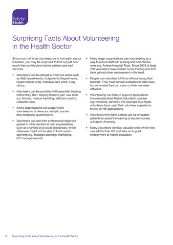 Surprising Facts about volunteering in Health