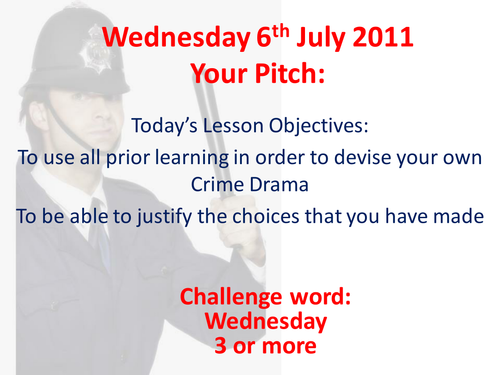 Lesson 6 of Crime Drama