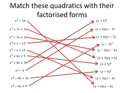 Match quadratics