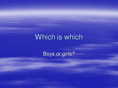 Boys v Girls PP