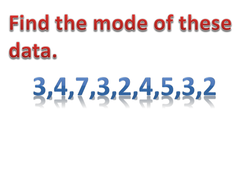 Mode & Median starter + teaching