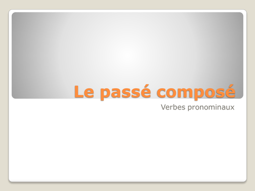 Passé composé des verbes pronominaux